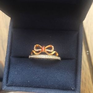 DISNEY ENCHANTED GARNET BOW RING